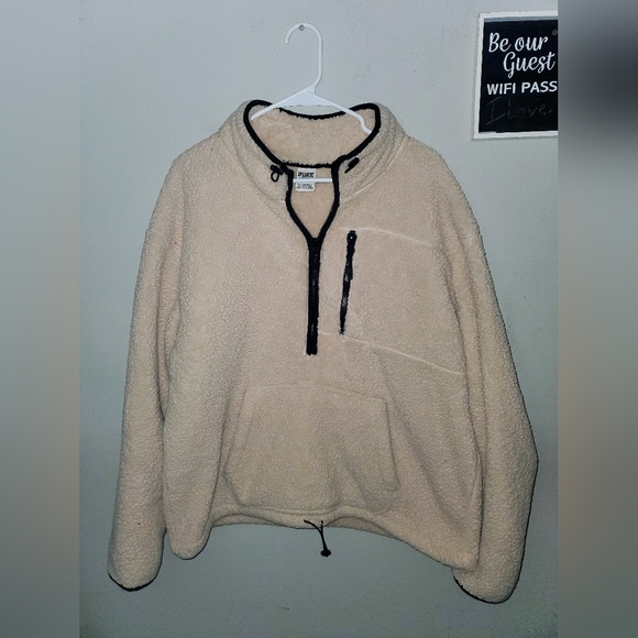 Pronto Uomo Cream Zip Up Sweater - Picture 1 of 3
